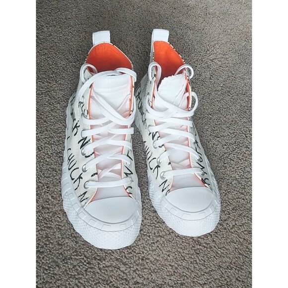 Converse All Star "Not A Chuck" White Orange Kids Size 6 Women's Size 7.5 - Picture 5 of 8